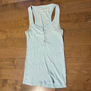 Aerie Sky Blue Ribbed Tank Top